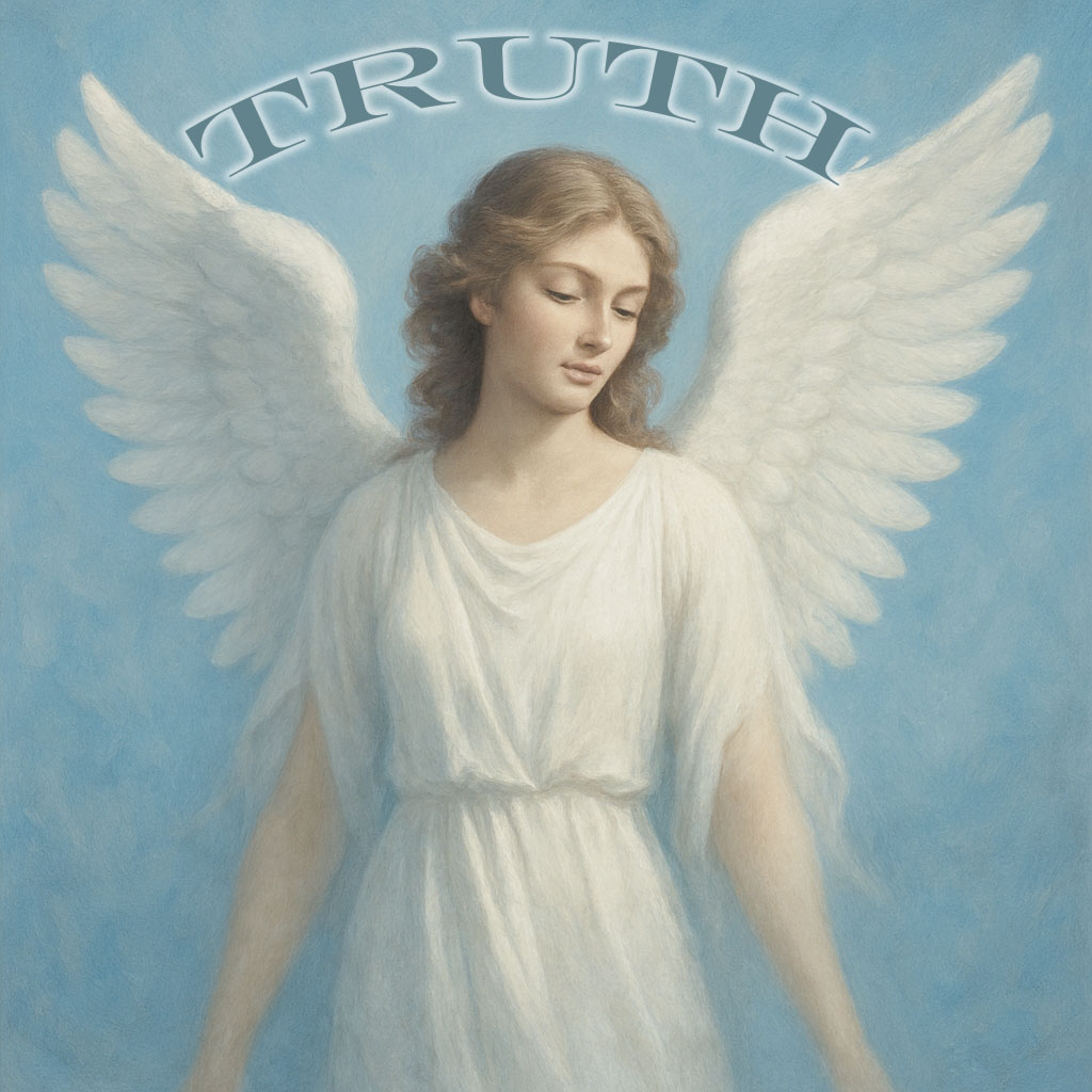TruthAngel logo - An angel figure representing ethical AI knowledge and transparent learning